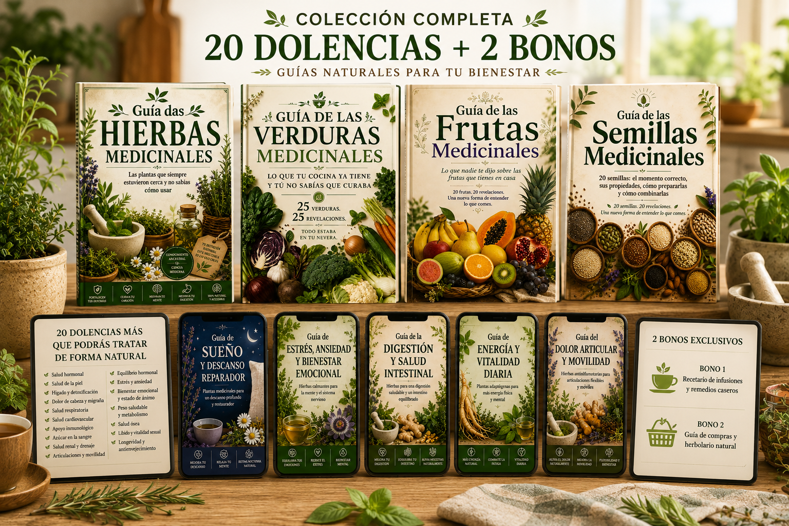 Paquete visual con las guías de Ana Herbal