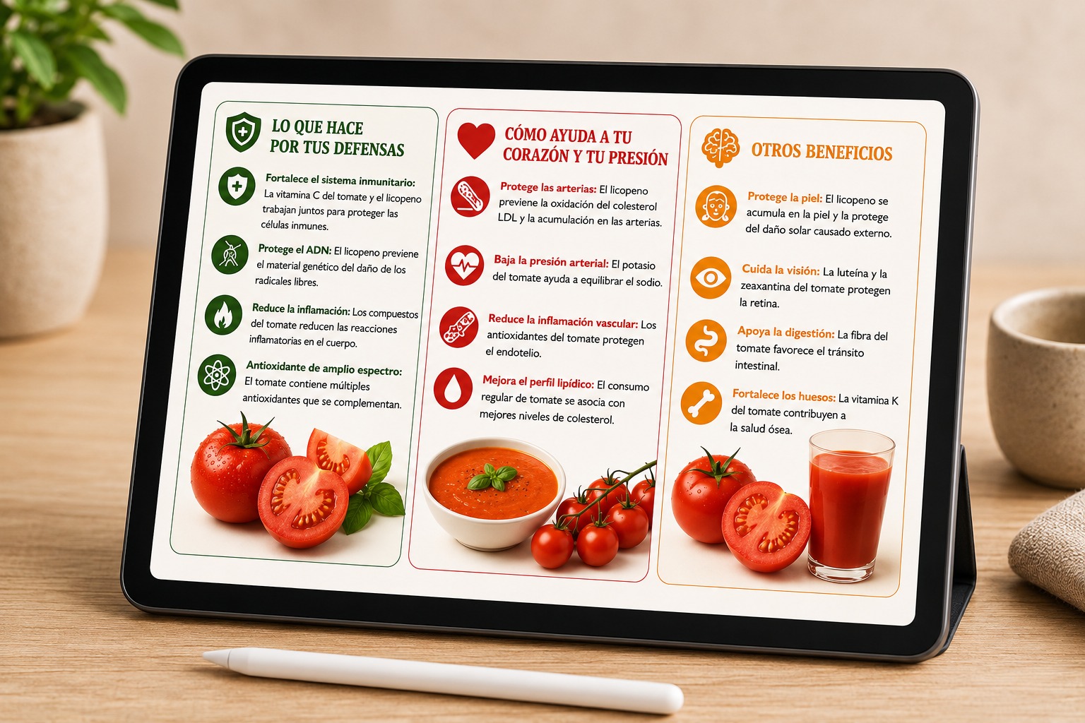 Beneficios del tomate
